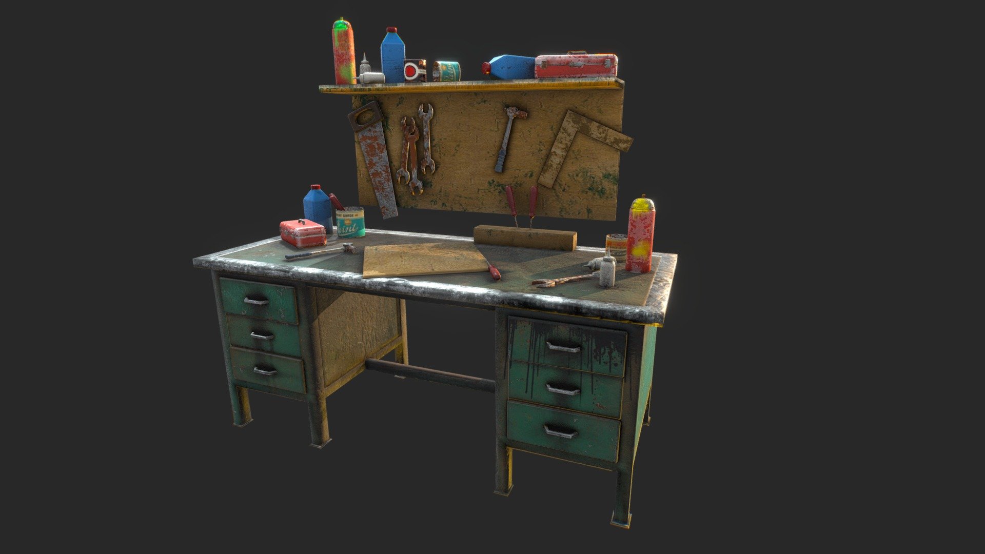 Crafting Workbench Buy Royalty Free 3D model by