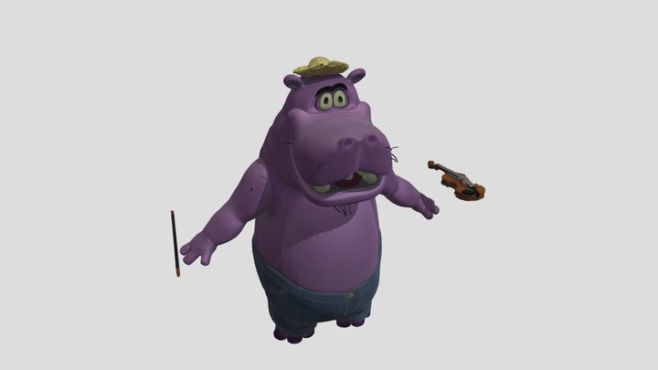 Jug Band Hippo [FNaF: Secret Of The Mimic] 3D Model