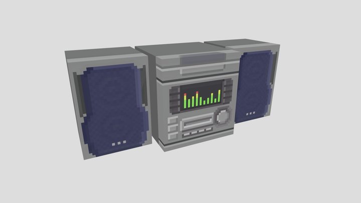 90s-style CD Stereo 3D Model