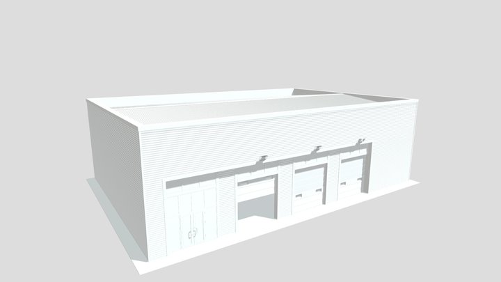 Angar 01 corona FBX 3D Model
