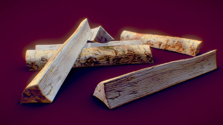 Birch Firewood – Free 3D Model STL