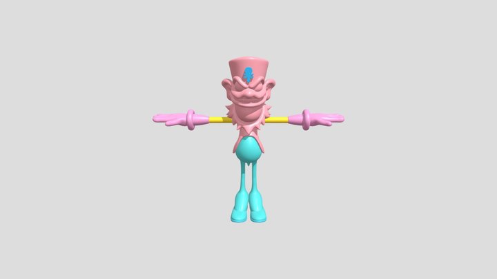 Cartoon pirate character 3D Model