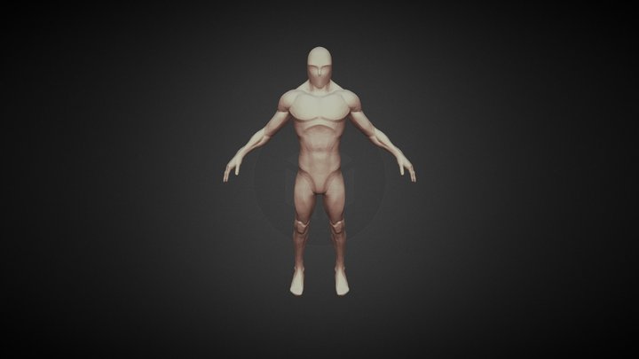 Character Base Mesh Male 3D Model