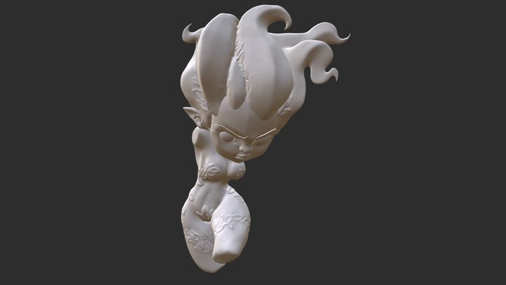 female character. 3D Model