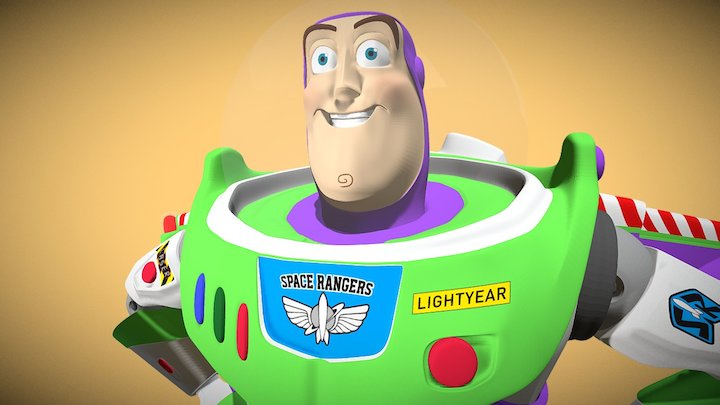 Pixar Toy Story: Captain Buzz Lightyear 3D Model