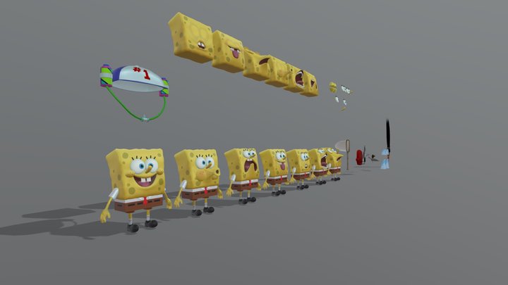 Nickelodeon All-star Brawl (Spongebob) updated 3D Model