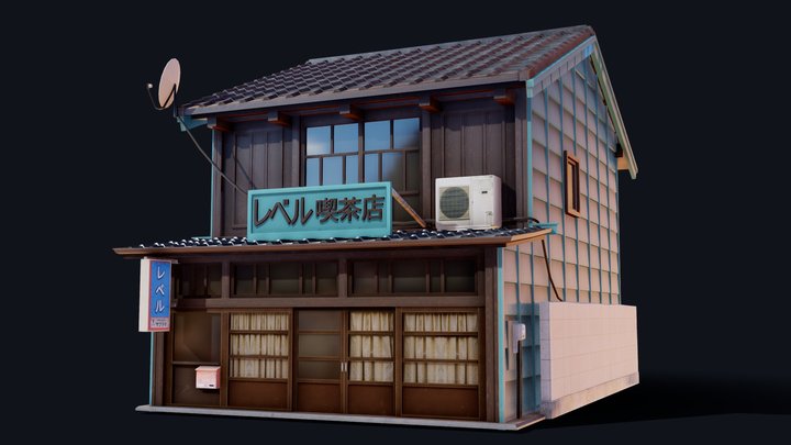 Coffee Shop of Shingawa 3D Model