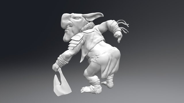 Zbrush Goblin Diplomat from Magic The Gathering 3D Model
