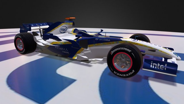 Intel F1 Car 3D Model