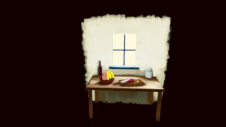 Kitchen scene 3D Model