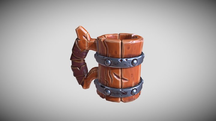 Stylised Beer Mug 3D Model