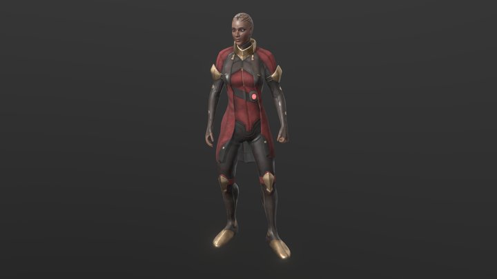 Game ready Sci-fi character model 3D Model
