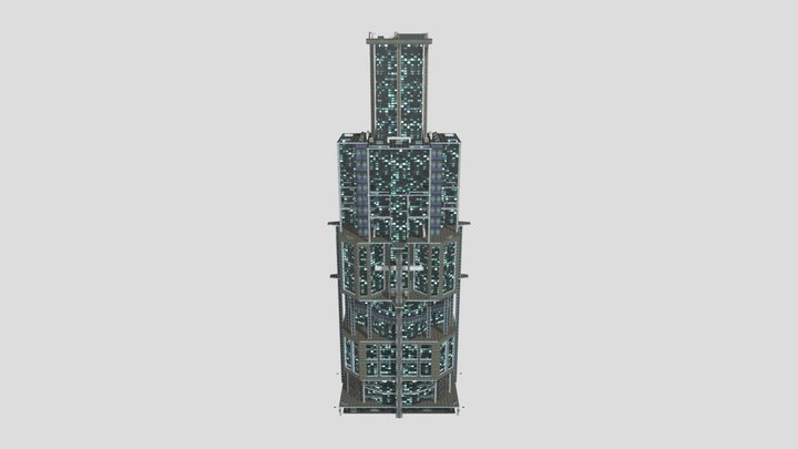 Futuristic Skyscraper 3D Model