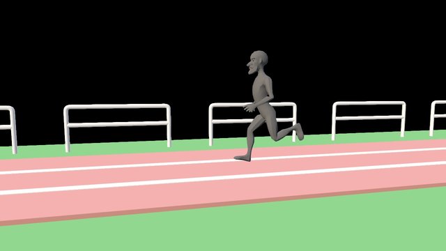 Clown running fly 3D Model