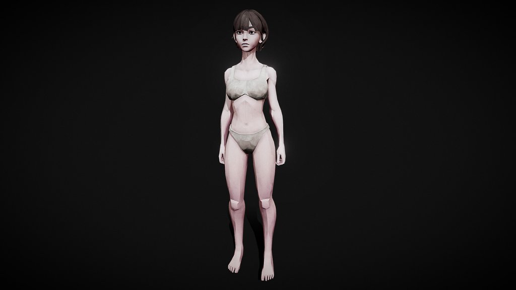 Base Female - Game Ready - Rigged - Low Poly