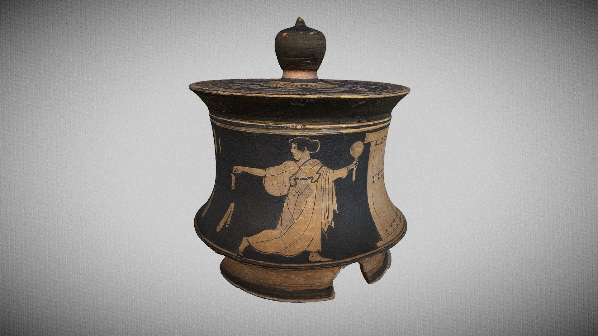Greek Pyxis by the Veii Painter, 470-60 BCE
