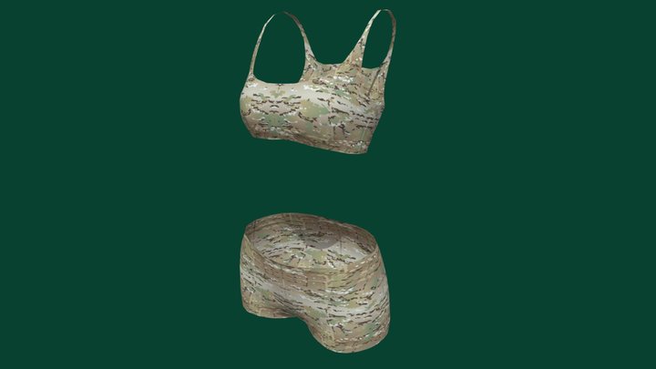 Camouflage bra & shorts – Modello 3D gratuito STL