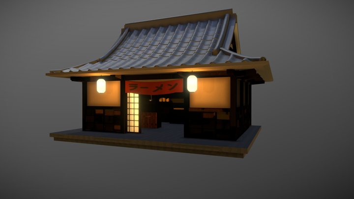 Japanese ramen shop 3D Model