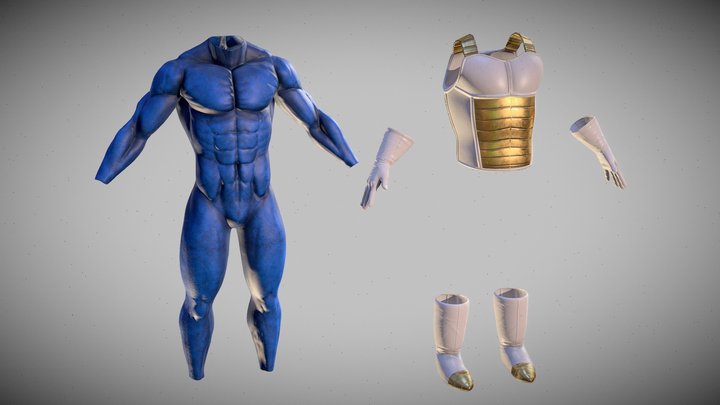 Vegeta Clothes (Metahuman Ready) 3D Model