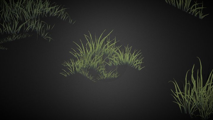 Lowpoly grass 3D Model
