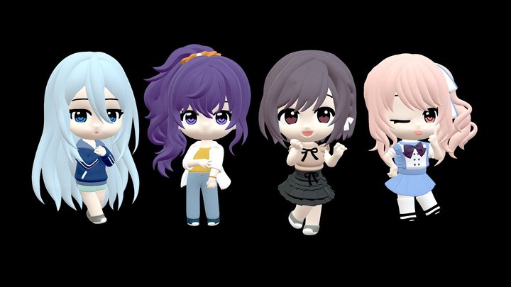 Chibi 25-ji, Nightcord de. 3D Model