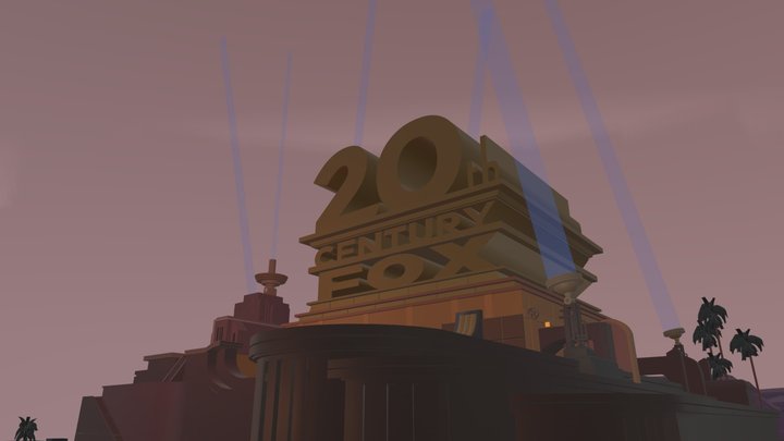 20th Century Fox Logo 2009 Remake 3D Model