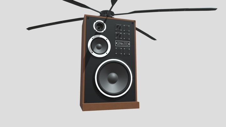Speaker Helicopter 3D Model