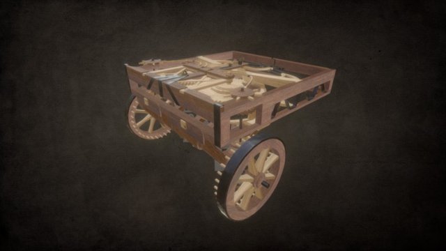 L3 Machines Collection - Leonardo's Automobile 3D Model