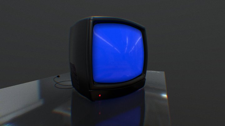 Retro Television 3D Model