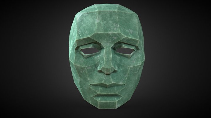 Stylized Jade Mask 3D Model
