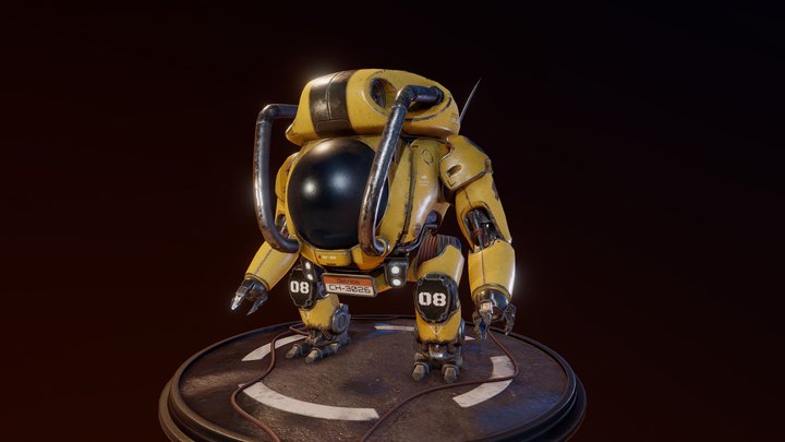 heavy construction Mech 3D Model