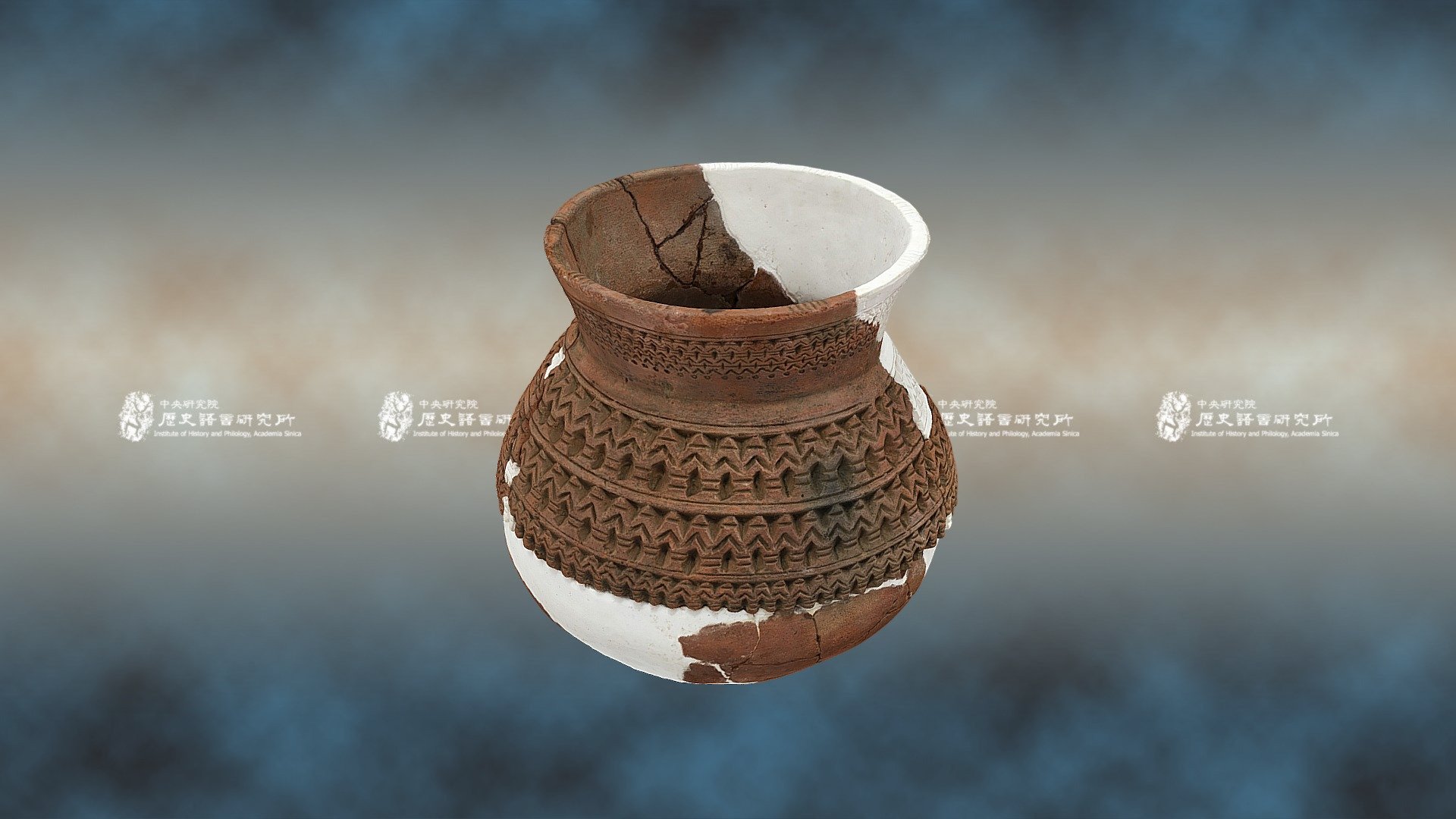 侈口縮頸圓腹凹底罐 — Sketchfab embed 3D viewer