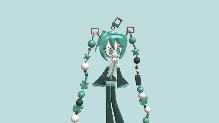 MIKU KEYCHAIN 3D Model