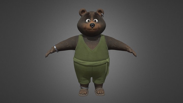 Stylised Bear 3D Model