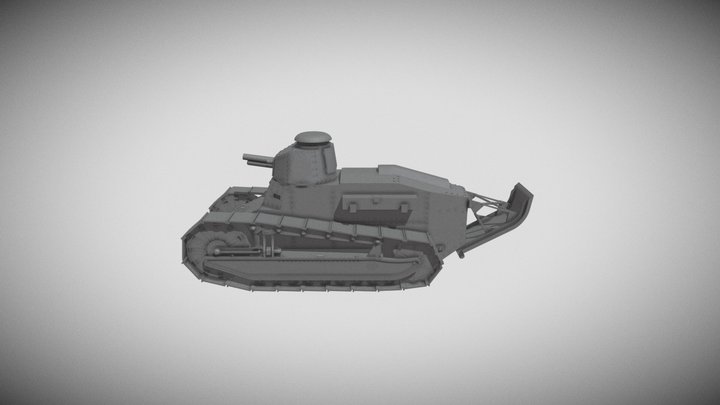 Renault FT-17 tank 3D Model