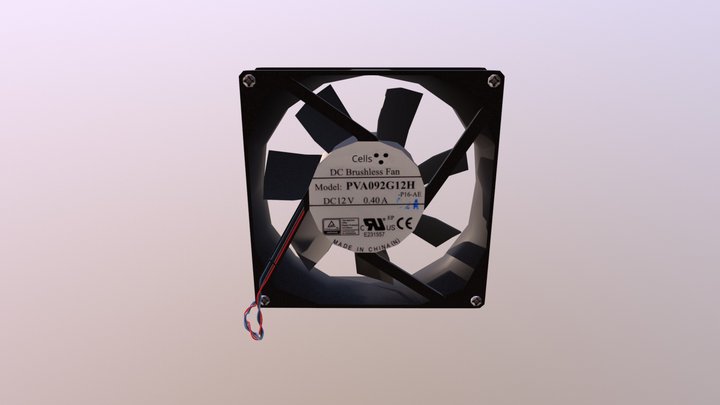 PC Cooling Fan 3D Model