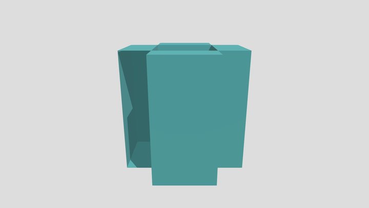 Minecraft glass cup 3D Model
