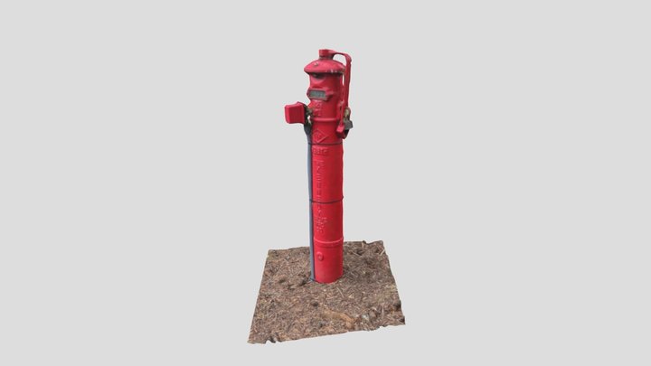 Red Pipe Valve 3D Model