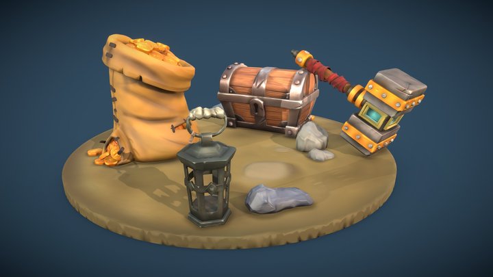 2DAE06 Adventurer's Camp 3D Model