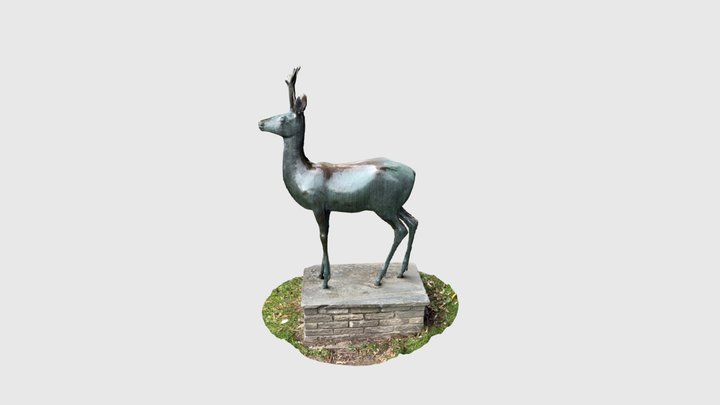 Deer Statue 3D Model