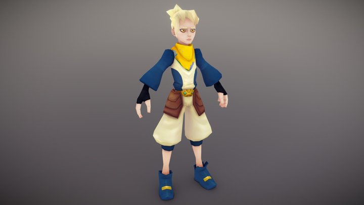 Ninja Kid 3D Model