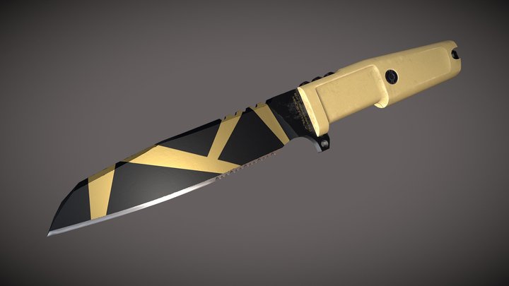 Milinary knife - Extrema ratio 3D Model