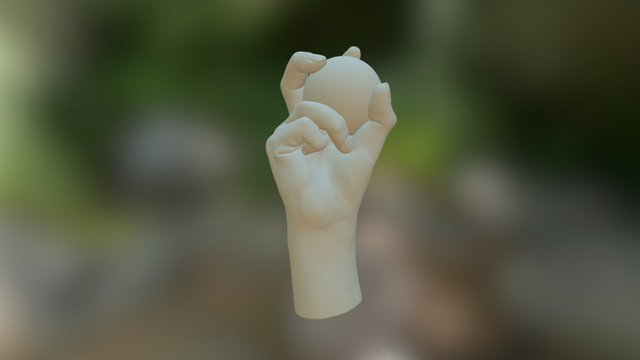 Hand + Ball 3D Model