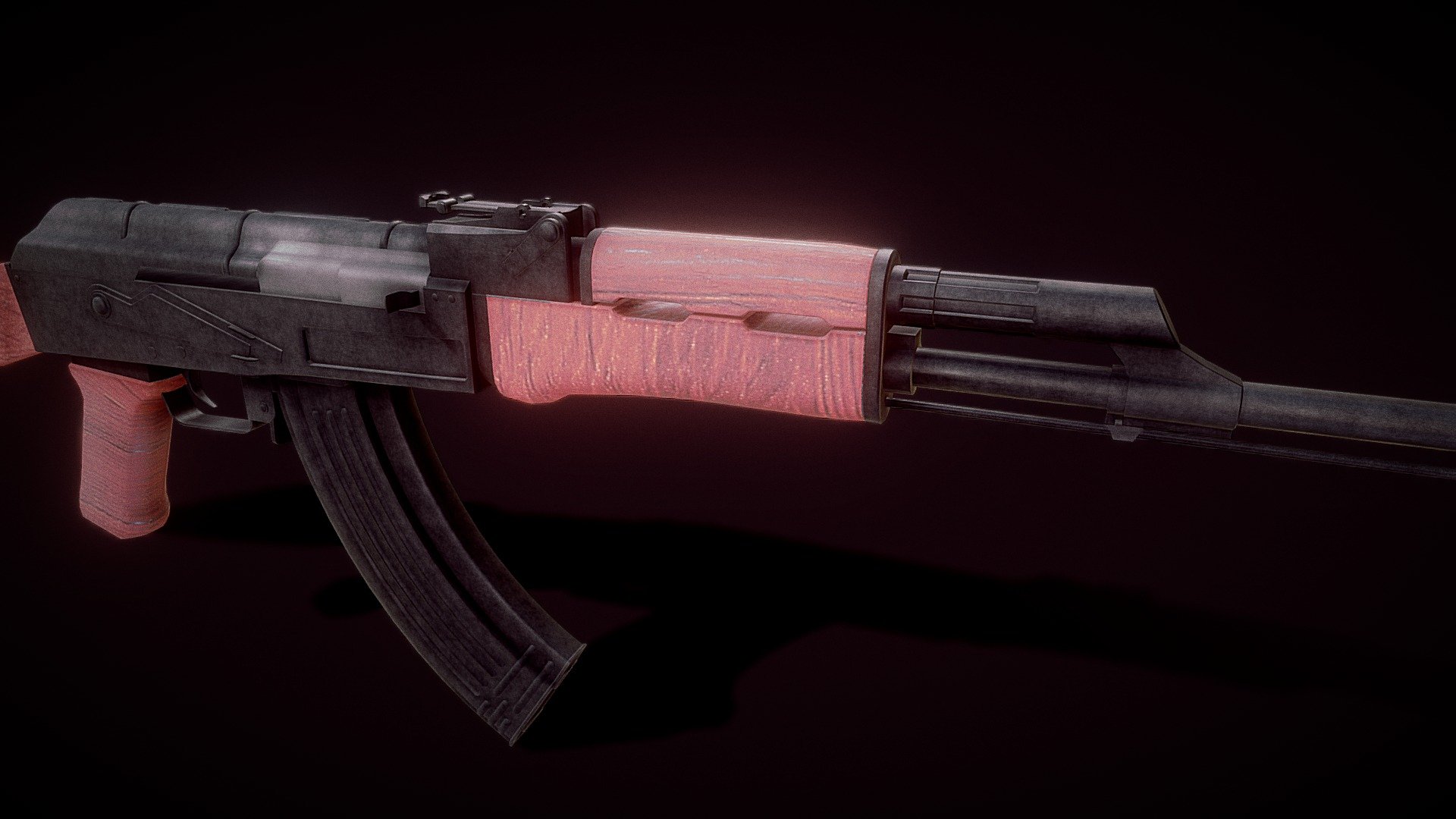 Assault Rifle - AK47 / AKM - Download Free 3D model by Wormhole ...