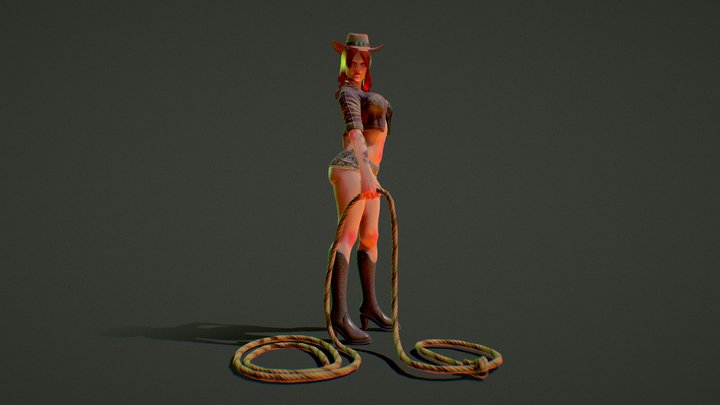 Cowgirl 3D Model