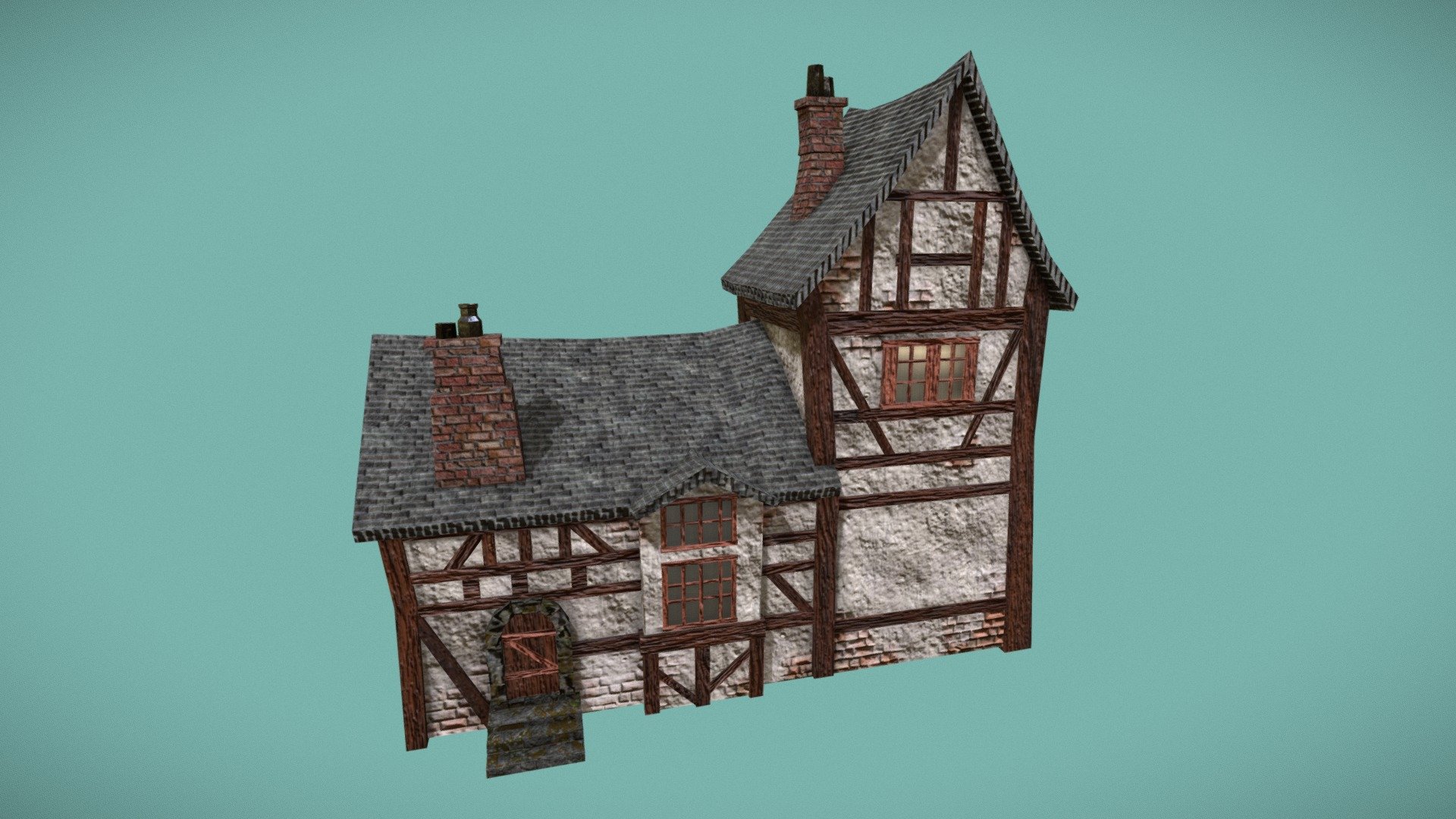 Half-timbered House - Download Free 3D model by Kovonic [5fe4f1f ...