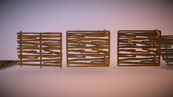 Fortnite Style Building Pieces 3D Model