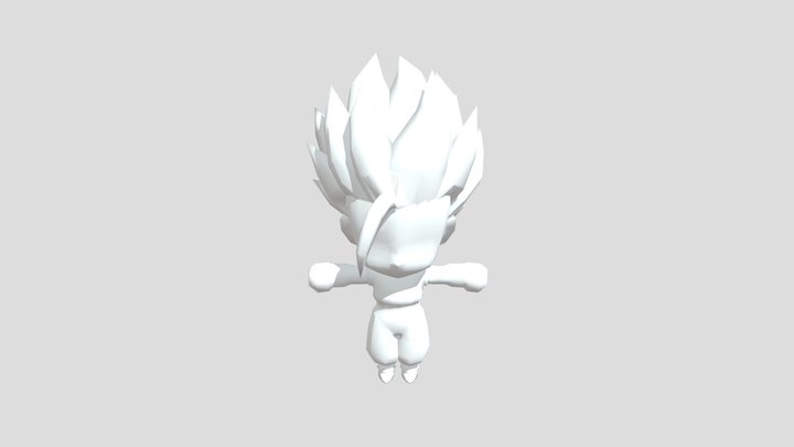 DBFZ_ Menu_ Gohan Teen SS2 3D Model