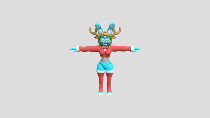 Toy Bonnie Chrismas (c4d, blender. sfm) 3D Model