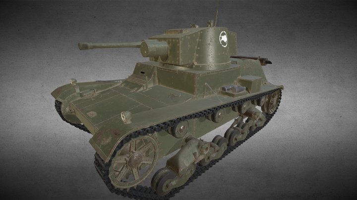 7tp Light Tank 3D Model